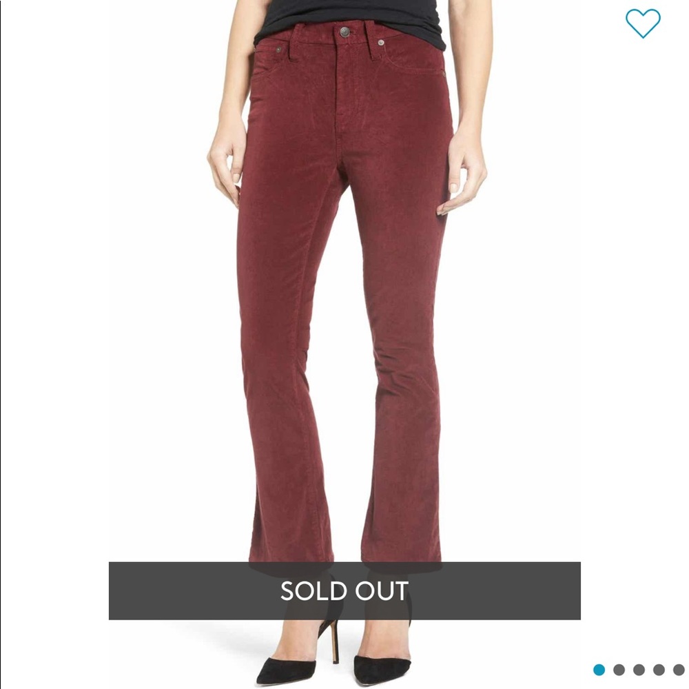 Madewell Cali Demi Boot Velvet Jeans